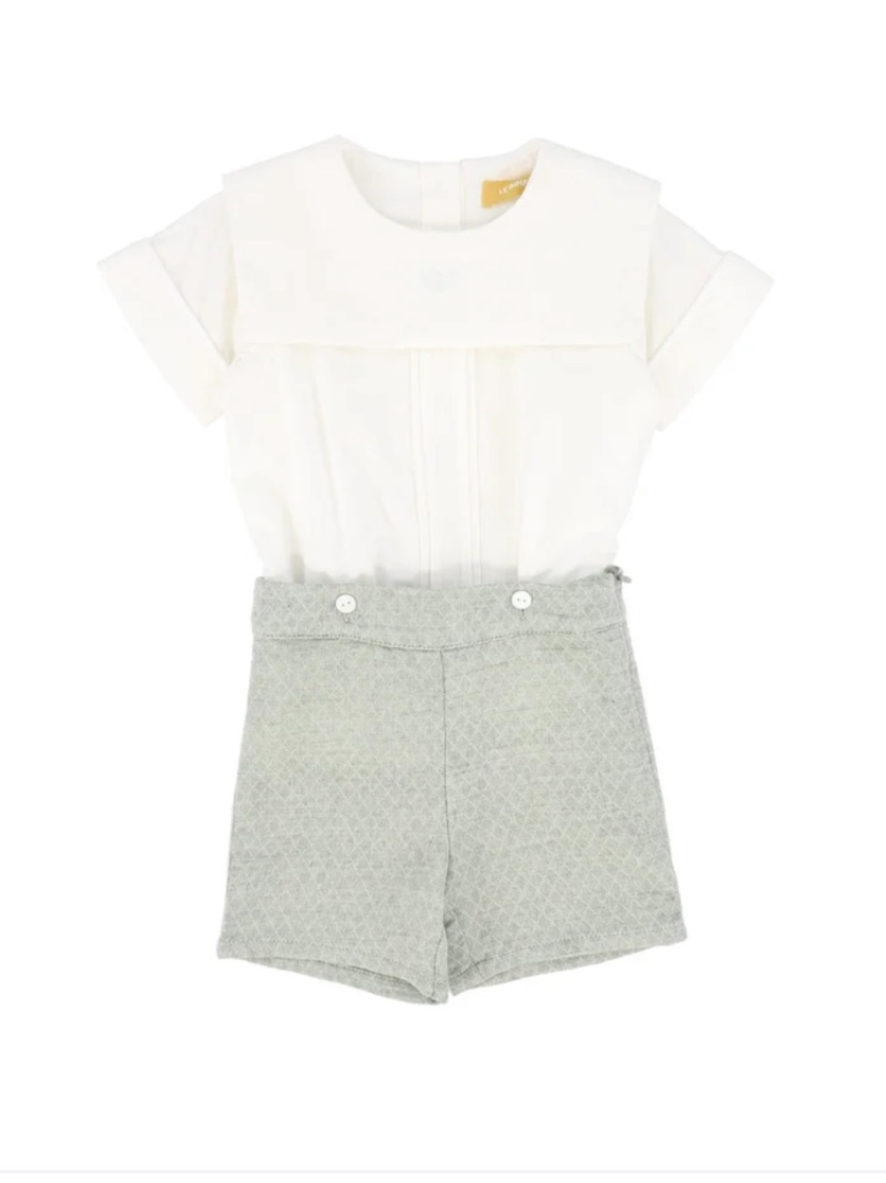 La Bourdon Sage and Cream Boy's Dressy Set